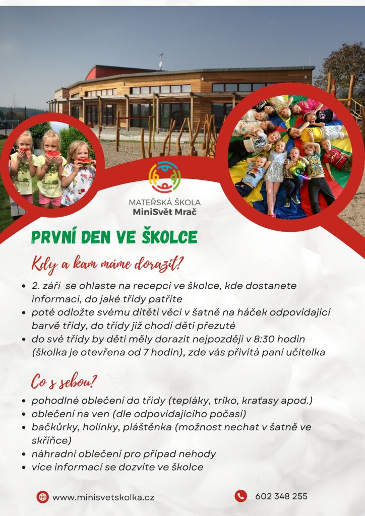 mateřská škola školka MiniSvět Mrač předškolní vzdělávání