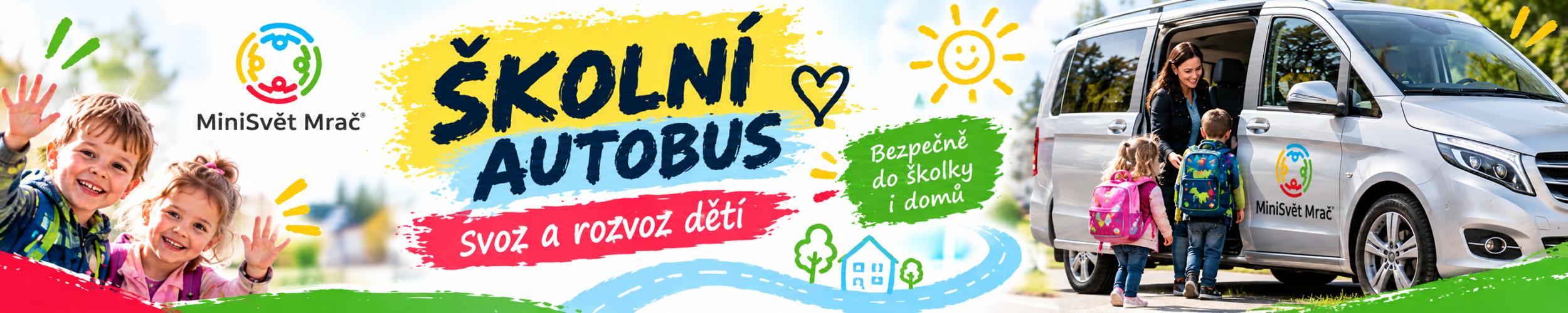 rozvoz dětí školním autobusem